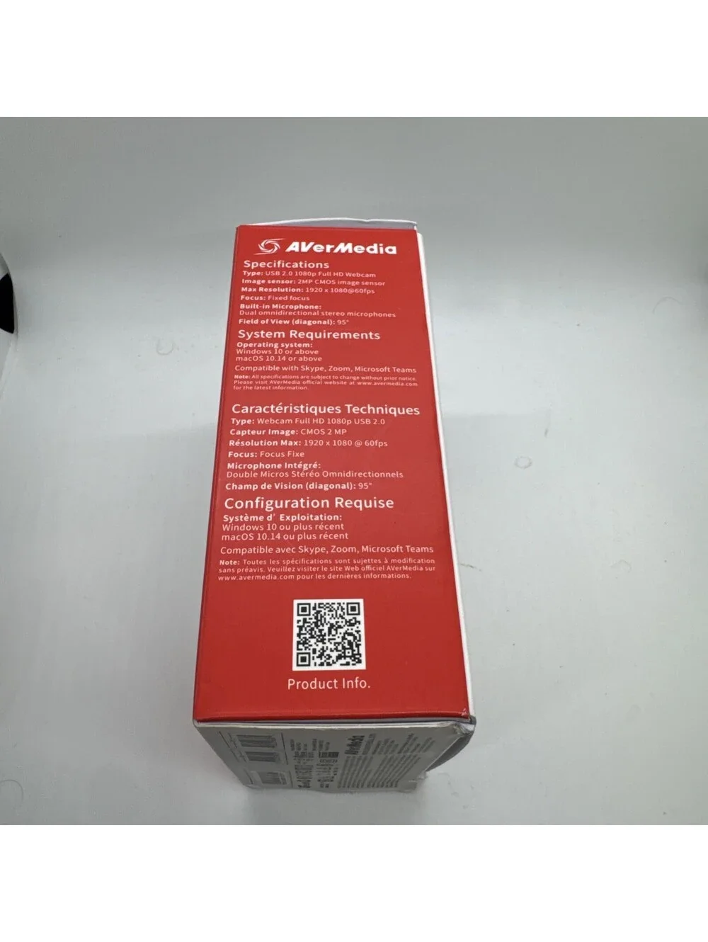 AVerMedia CAM 315 Webcam - 2 Megapixel - 60 fps - USB Type A - TAA and NDAA Comp
